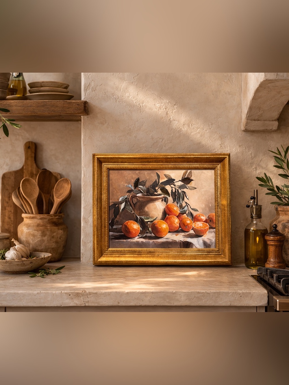 15x12 Still Life Clementines oil vintage look a like art